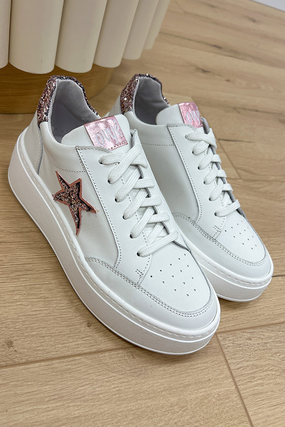 Ovyé - Sneakers platform con stella e tallone glitter