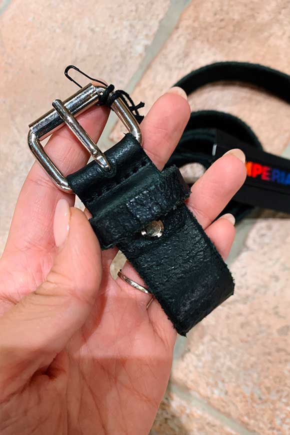Imperial - Black faux leather belt