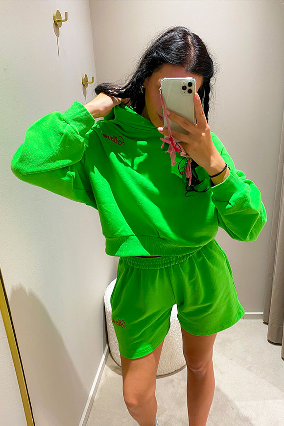 Follovers - Kendall apple green tracksuit shorts