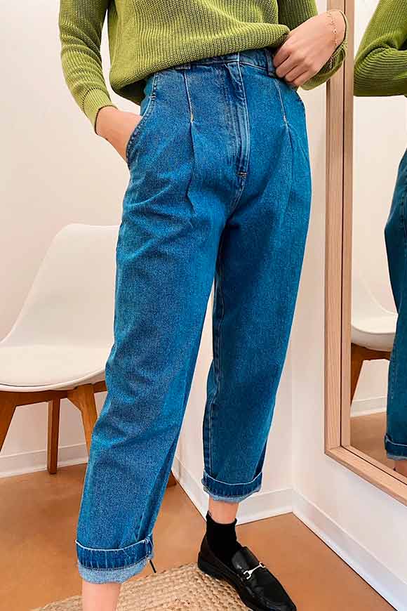Dixie - Jeans blu Slouchy a palloncino con pence