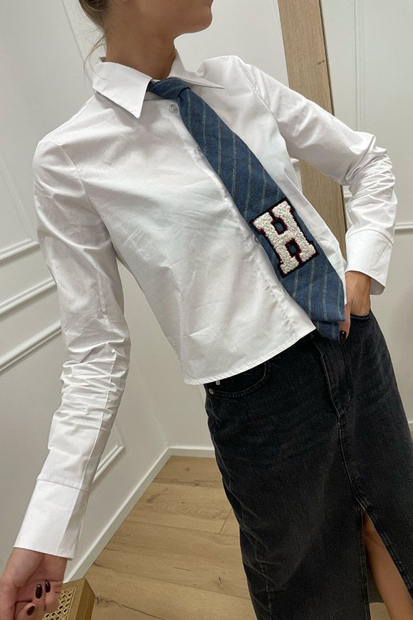 Haveone - Camicia bianca con cravatta vintage
