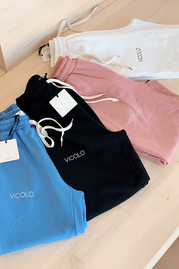 Vicolo - Sugar paper suit trousers with logo