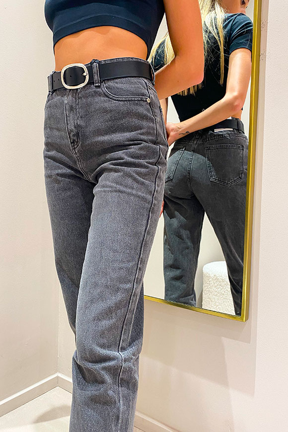 Glamorous - Jeans nero slavato mom fit