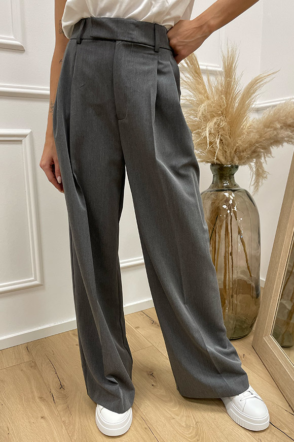 Vicolo - Pantalone grigio sartoriale con pinces