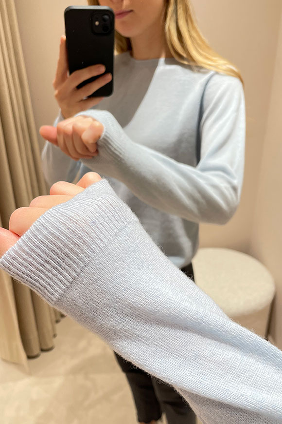 Kontatto - Cloud crewneck sweater in wool and cashmere blend