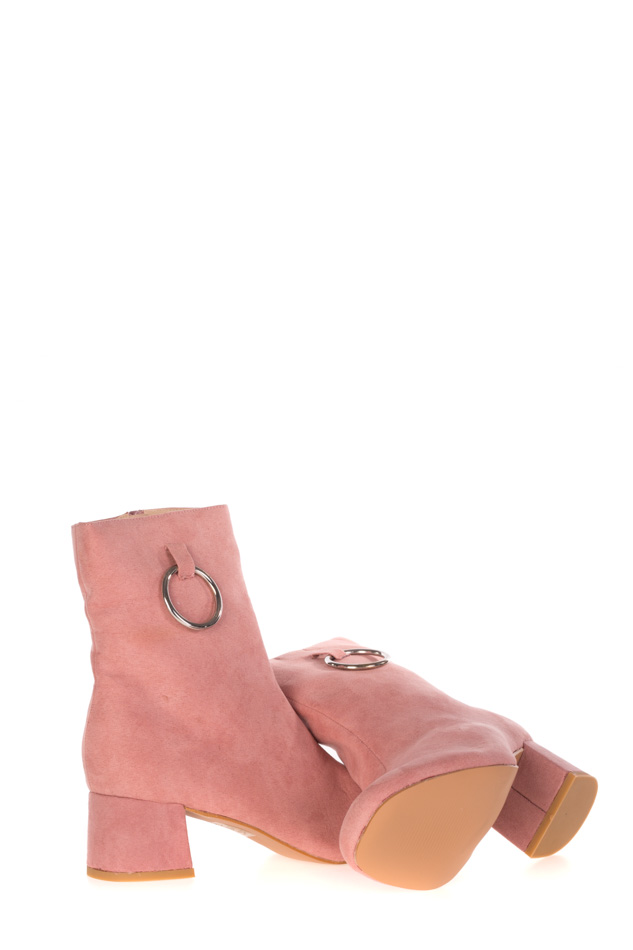 Public Desire - Pink ankle boots with Aruba ring
