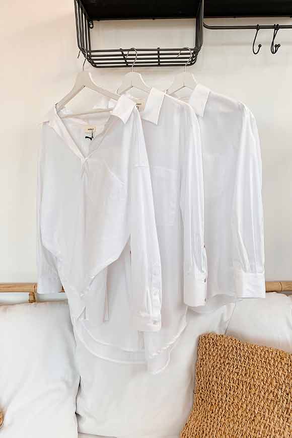 Vicolo - Camicia bianca taglio regolare con taschino