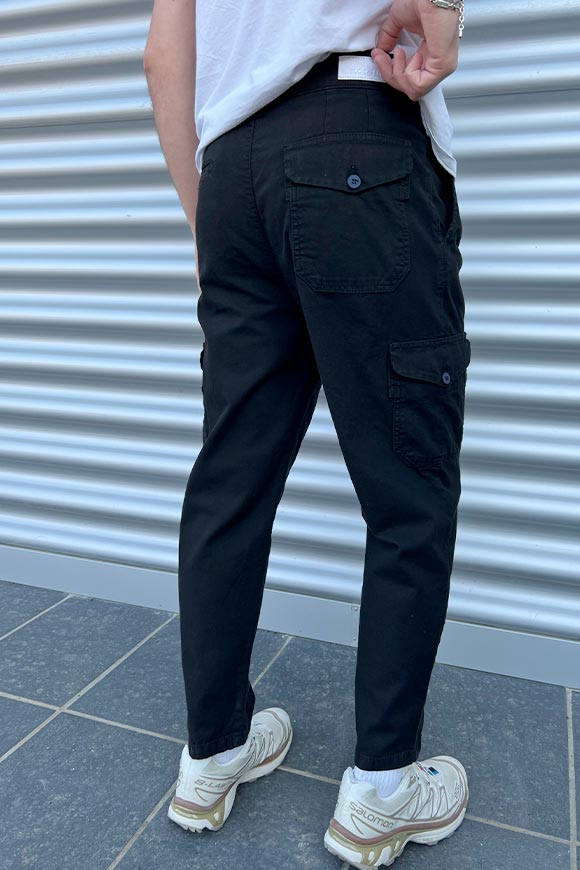 Block Eleven - Pantalone jeans neri con pinces