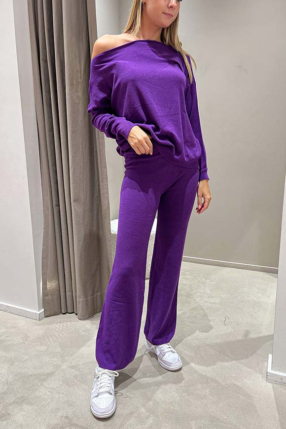 Haveone - Set coordinato viola maglia e pantalone