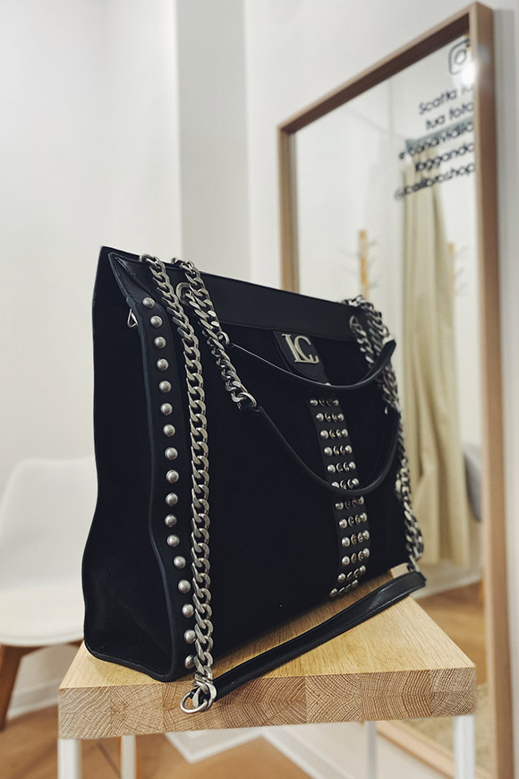 La Carrie - Kim suede shopper bag + leather