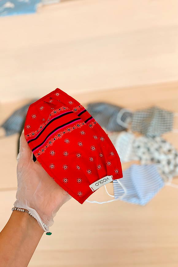 Vicolo - Red bandana mask in fabric