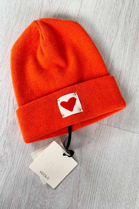 Vicolo - Orange heart hat