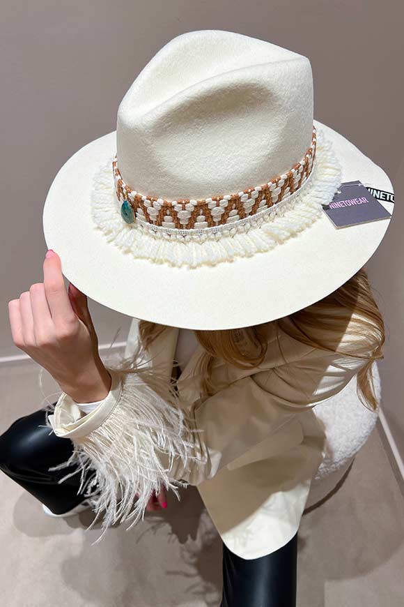 Nine to wear - Butter fedora hat with drop