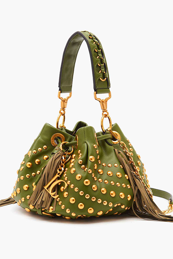 La Carrie - Bucket rings olive green bag