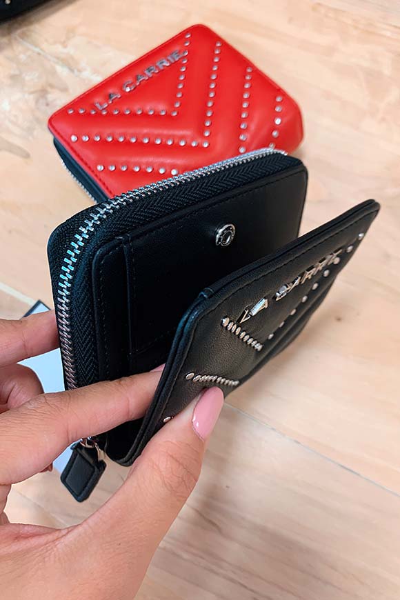 La Carrie - Small black padded wallet