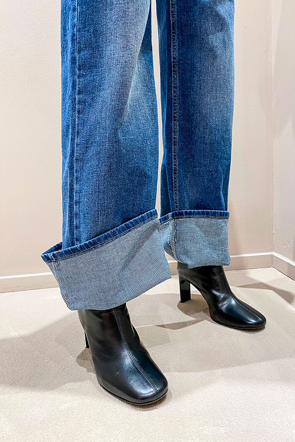 Vicolo - Wide leg dark wash palazzo jeans