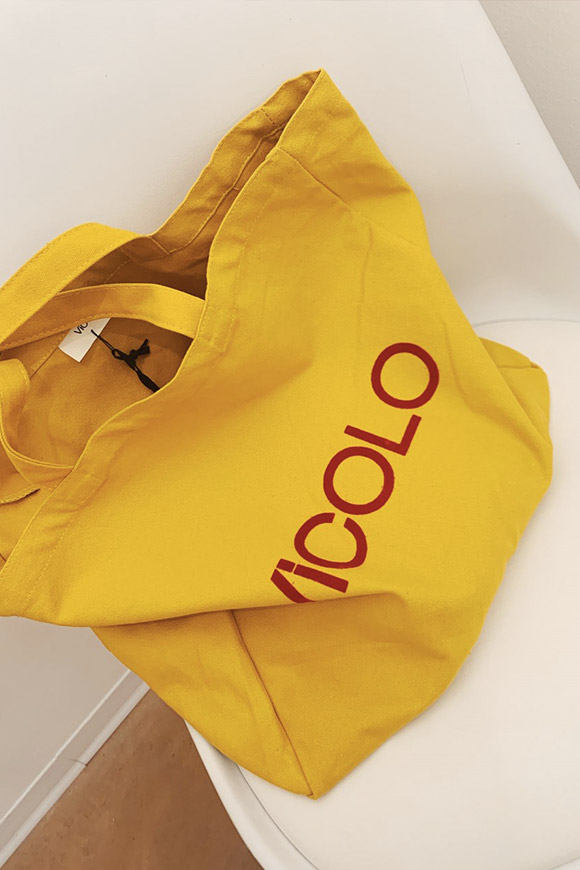 Vicolo - Yellow shopper bag with "vicolo" logo
