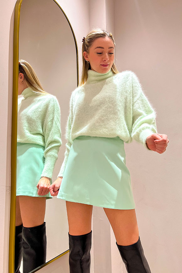 Vicolo - Water green Leonie fluffy turtleneck sweater