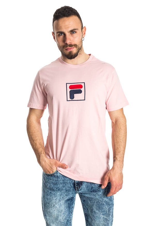 Fila - T shirt rosa con logo