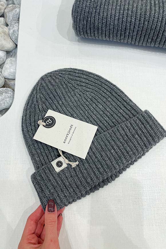 Anerkjendt - Cappello grigio in misto lana