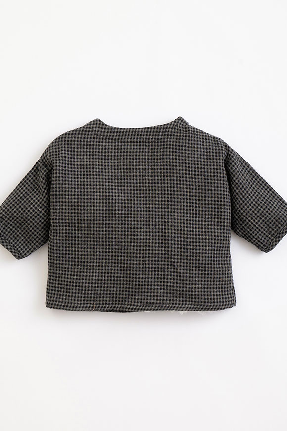 Play Up - Vichy Frame patterned gray and black shirt