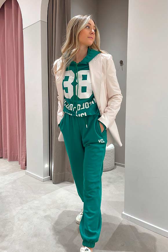Vicolo - Green joggers with white VCL logo
