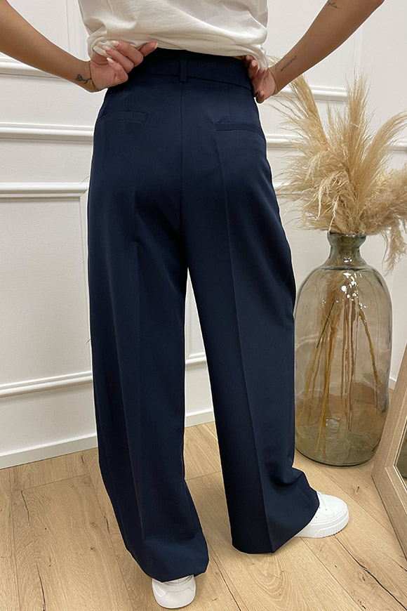 Vicolo - Pantalone blu sartoriale con pinces