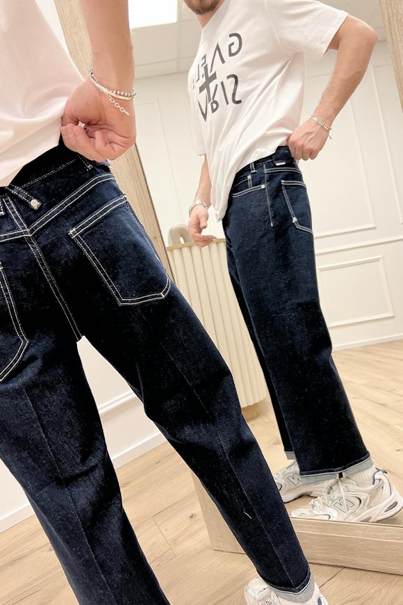 Cycle - Jeans wide straight blu scuro