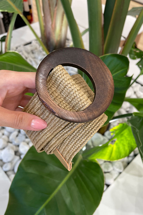 Vicolo - Cintura in corda con fibbia in legno