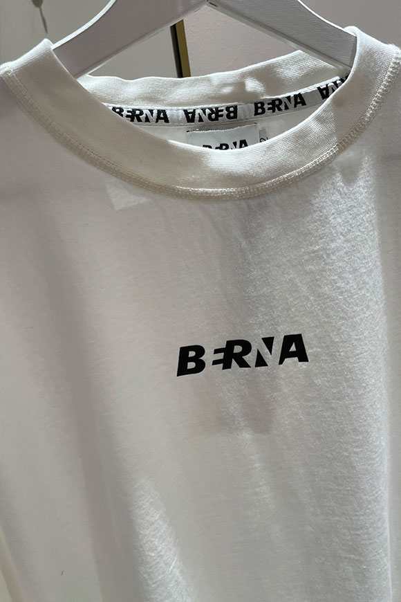 Berna - White t shirt with logo print on the front over