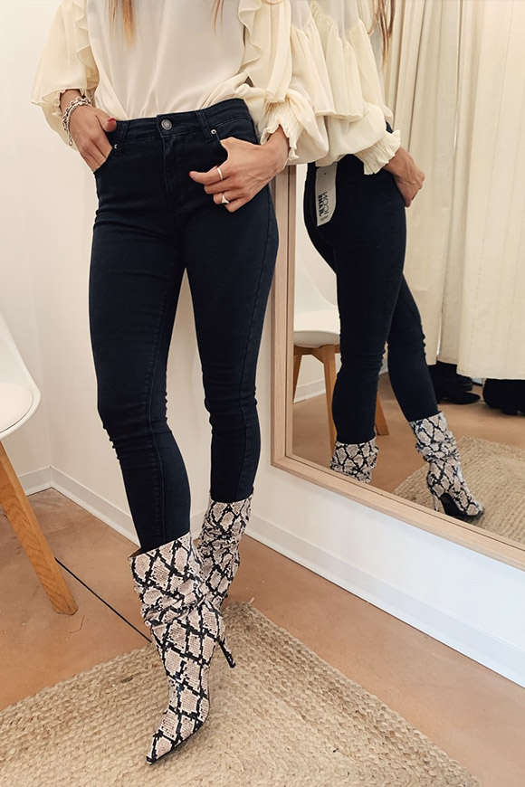 Vicolo - Black skinny fringed Margot jeans
