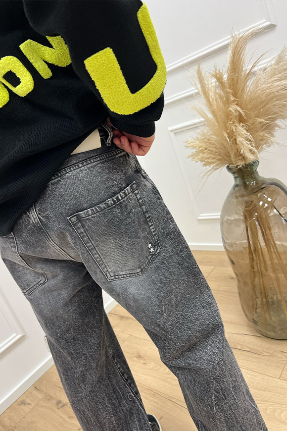 Icon Denim - Jeans "Scott" wide leg grigio