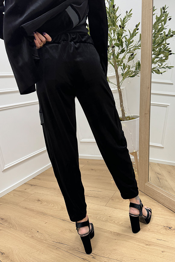 So Allure - Pantaloni cargo in velluto neri