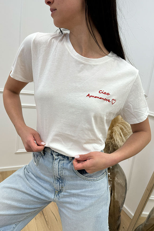 Calibro Shop - T shirt basic stampa "Ciao amore"