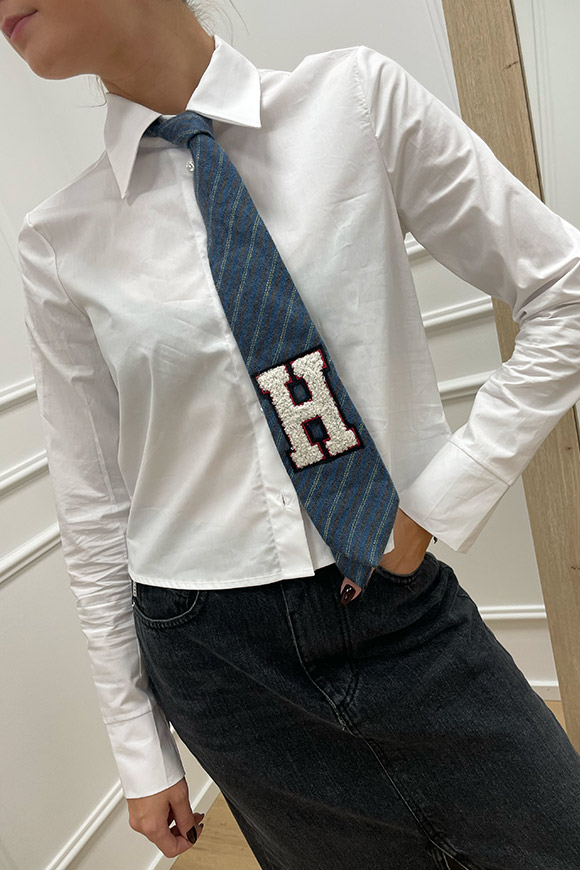 Haveone - Camicia bianca con cravatta vintage