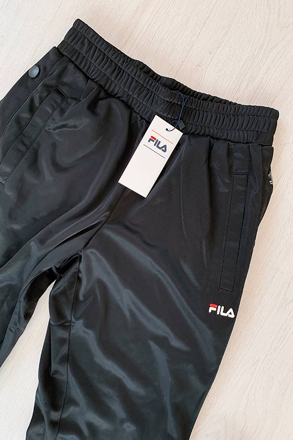 Fila - Black acetate trousers with buttons