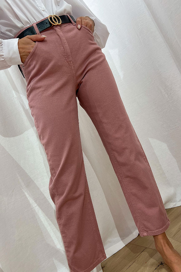 Haveone - Jeans rosa mom fit
