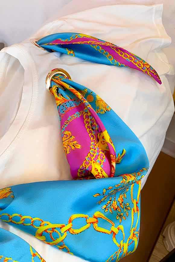 Vicolo - T shirt con foulard a bandana n.9