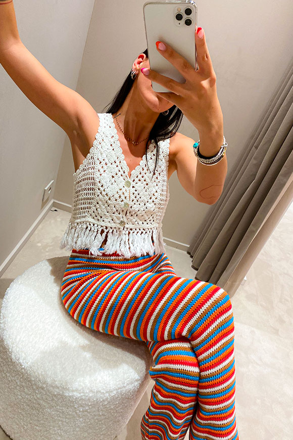 Tensione In - Multicolor knitted trousers