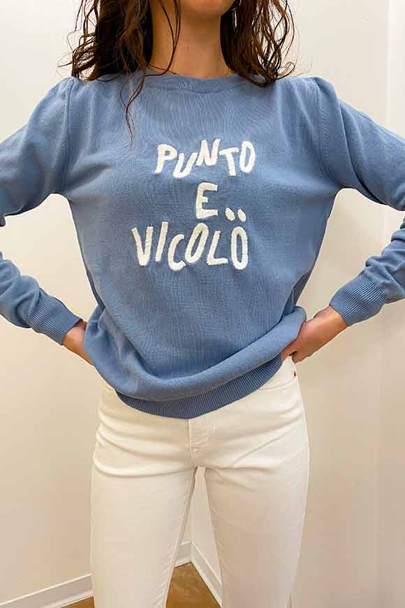 Vicolo - White "Punto e Vicolo" sugar paper sweater