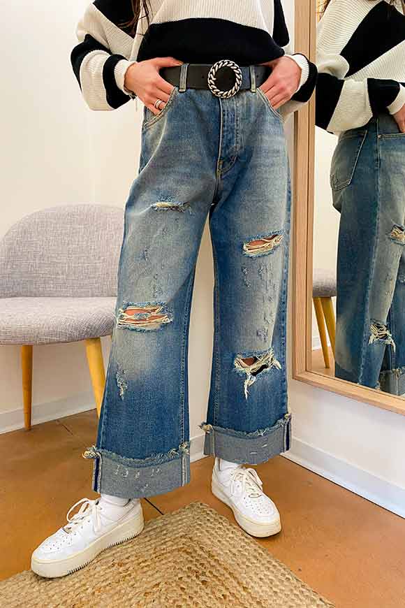 Vicolo - Jeans slavato gamba ampia