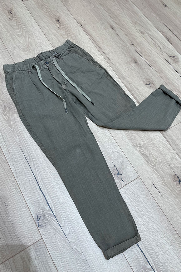 Block Eleven - Green linen trousers