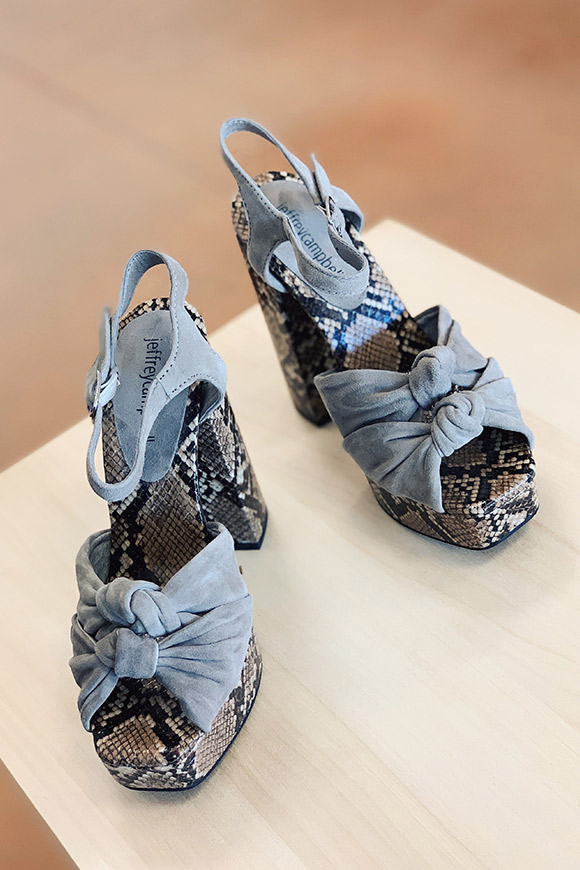Jeffrey Campbell - Jessa grey python sandals with bows