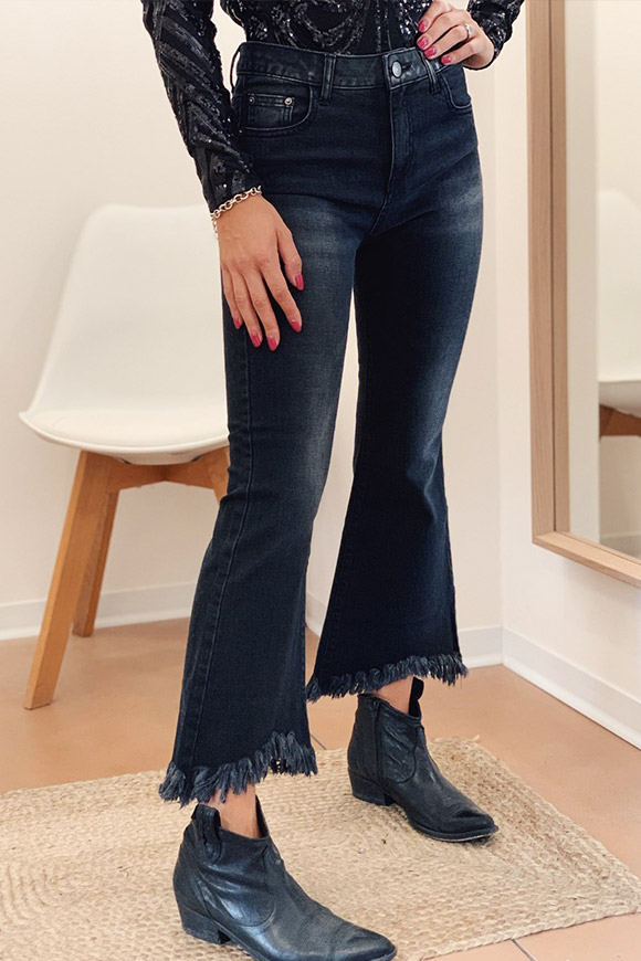 Vicolo - Black fringed Gisele jeans