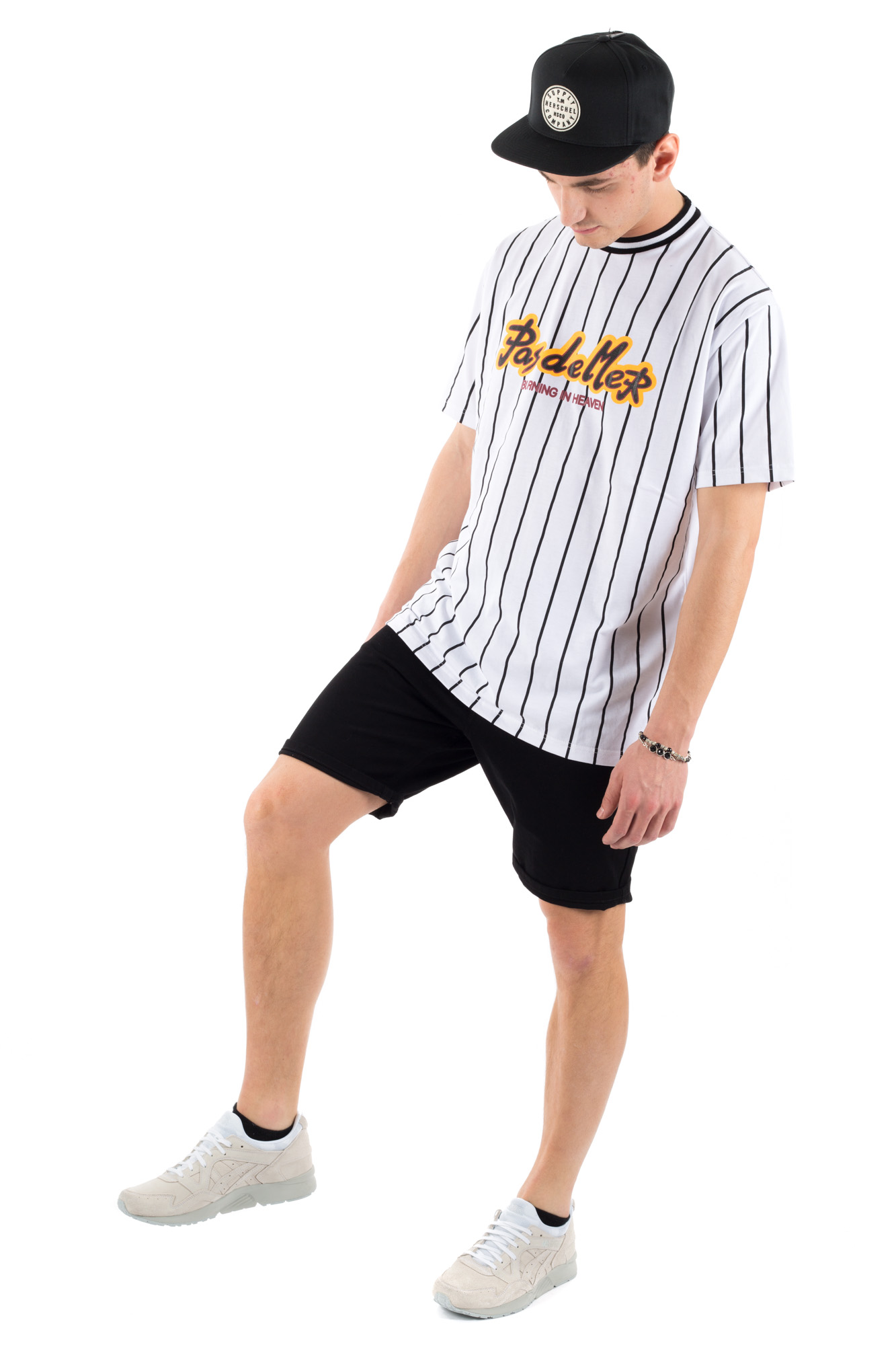 Pas De Mer - Baseball-style striped t-shirt