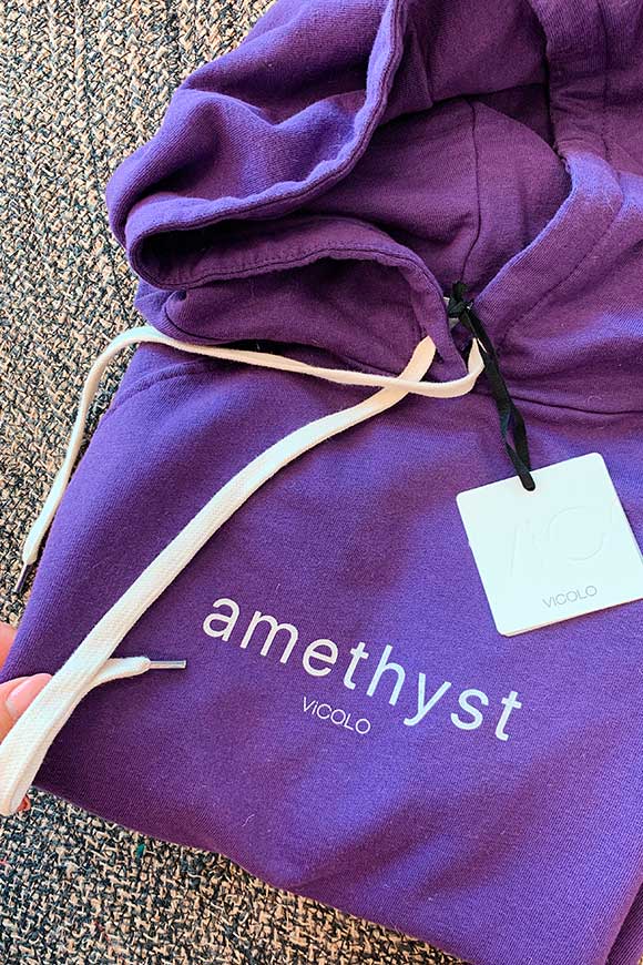 Vicolo - Amethyst sweatshirt with hood
