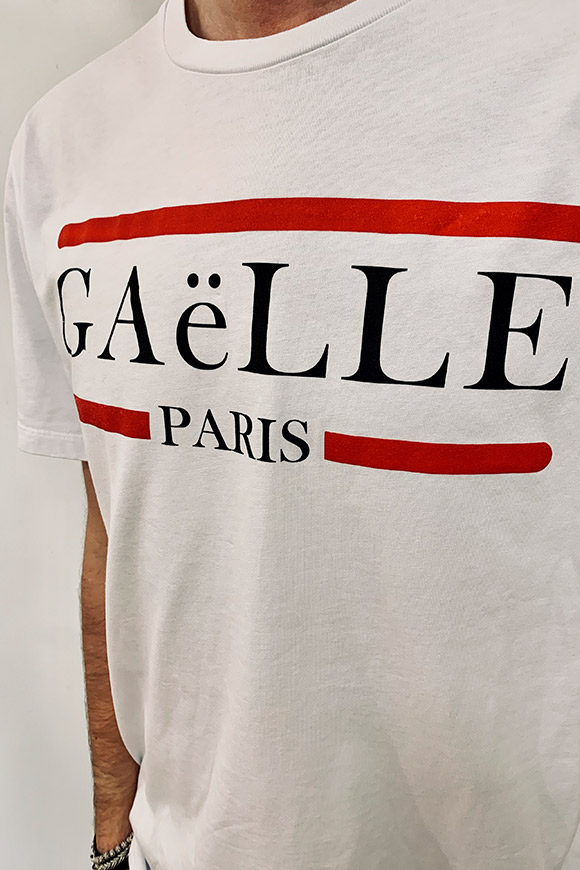 Gaelle - T shirt bianca con logo
