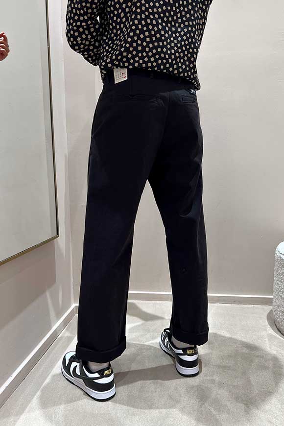 Berna - Pantalone chino nero in cotone