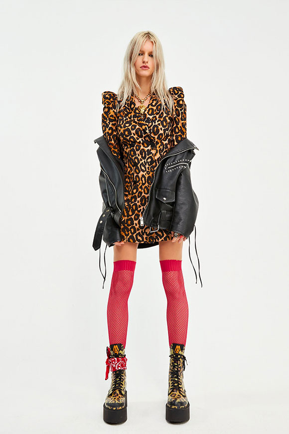 Aniye By - Vestito Bila stile blazer leopardato