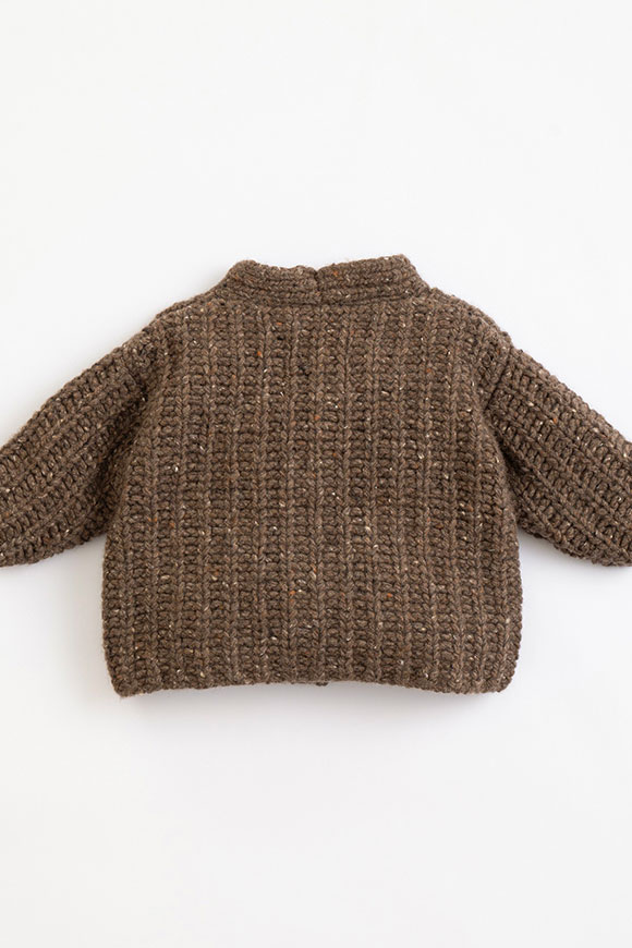 Play Up - Coffee cardigan knitted with recycled Coffee fibers